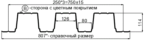 Фото: Профнастил Н114 х 750 - B (ПЭ-01-9003-0.8) в Луховицах