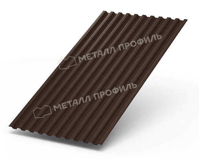 Профнастил С21 х 1000 - B (Steelmatt-20-8017-0.4±0.08мм) в Луховицах