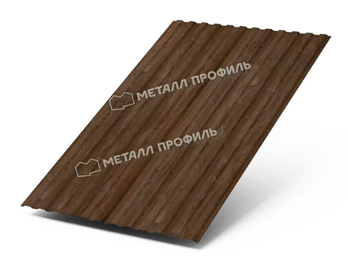 Фото: Профнастил МП10 х 1100 - A (ECOSTEEL_MA_Д-01-МореныйДуб-0.5) в Луховицах