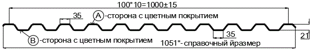 Фото: Профнастил С21 х 1000 - A (ECOSTEEL_MA_Д-12-Античный Дуб-0.45) в Луховицах