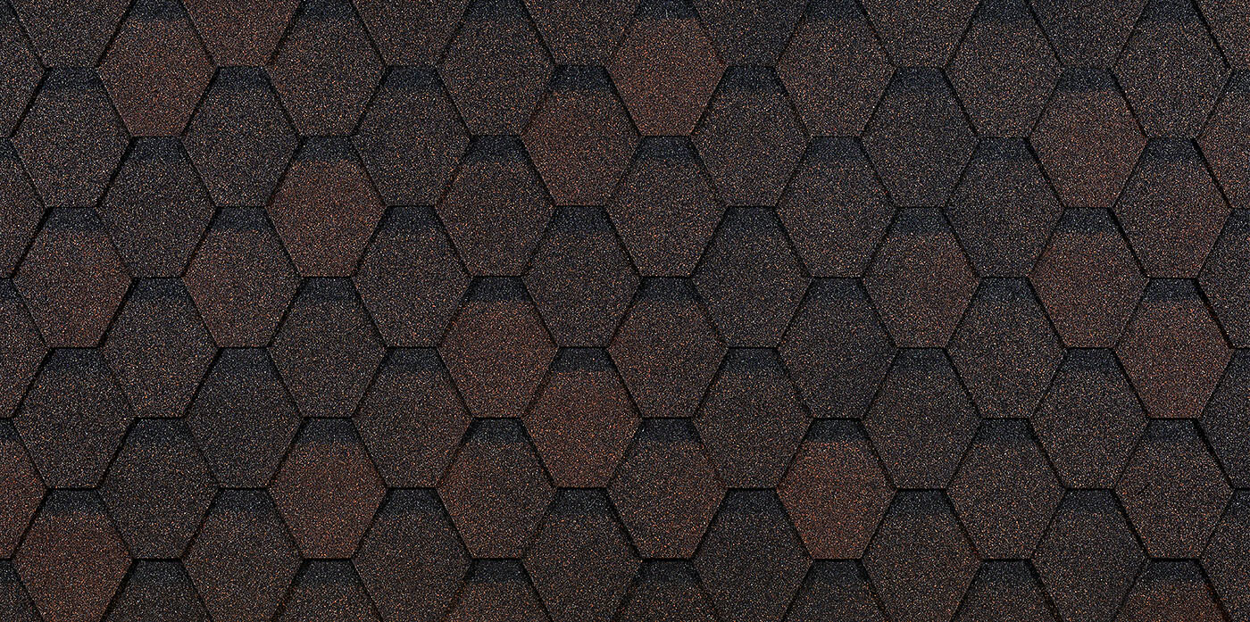 Черепица гибкая Döcke Pie Eurasia Шестигранник коричневый