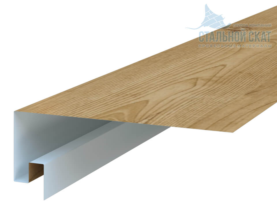 Планка откоса сложная 3D 245х75х2000 (ECOSTEEL_MA-01-Сосна-0.5)