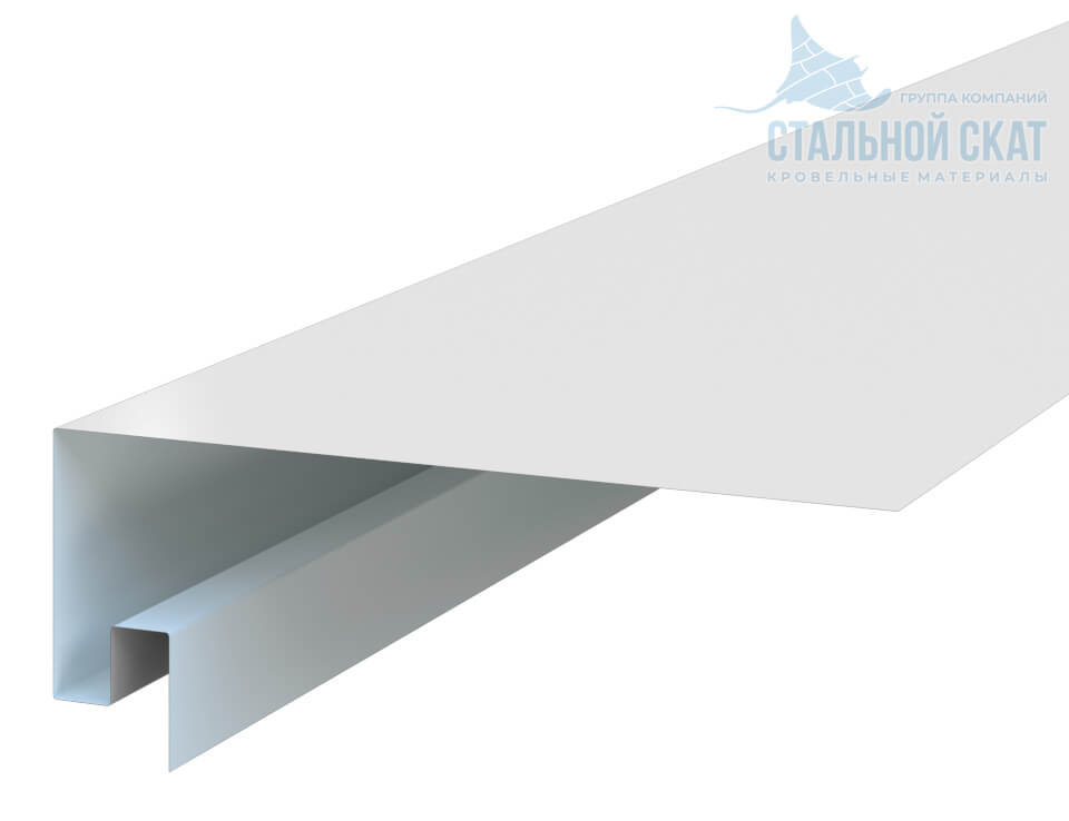 Планка откоса сложная 3D 245х75х2000 (ПЭ-01-9010-0.45)