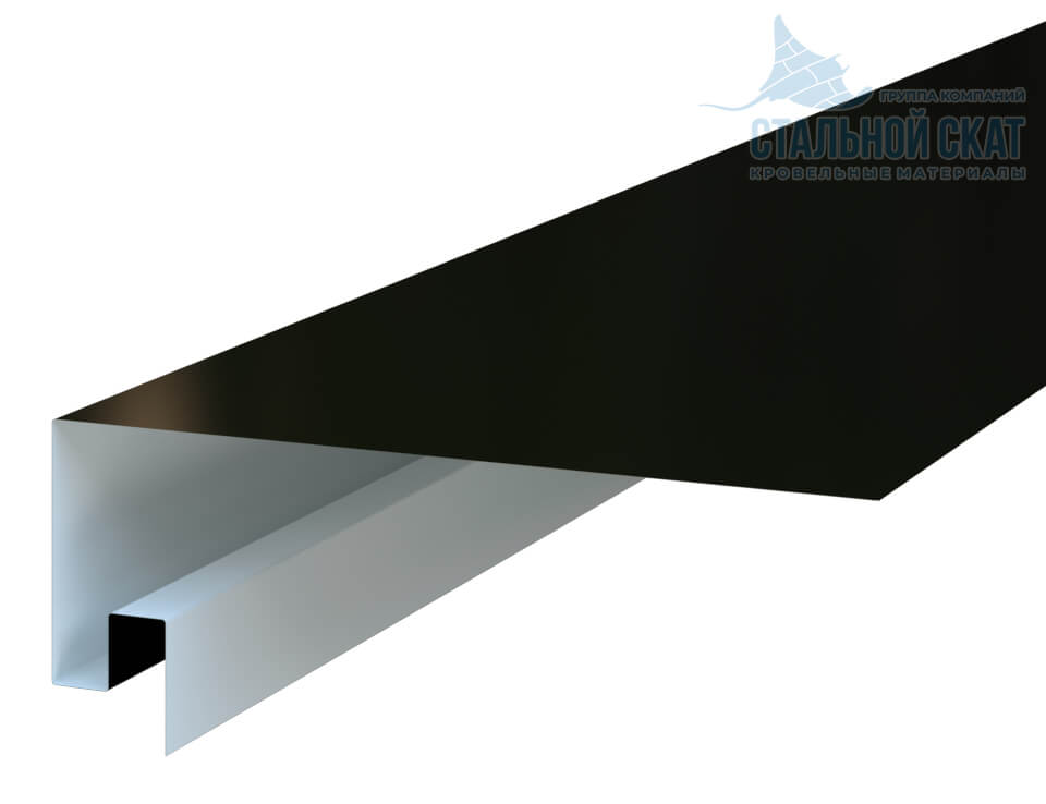 Планка откоса сложная 3D 245х75х2000 (VikingMP E-20-9005-0.5)