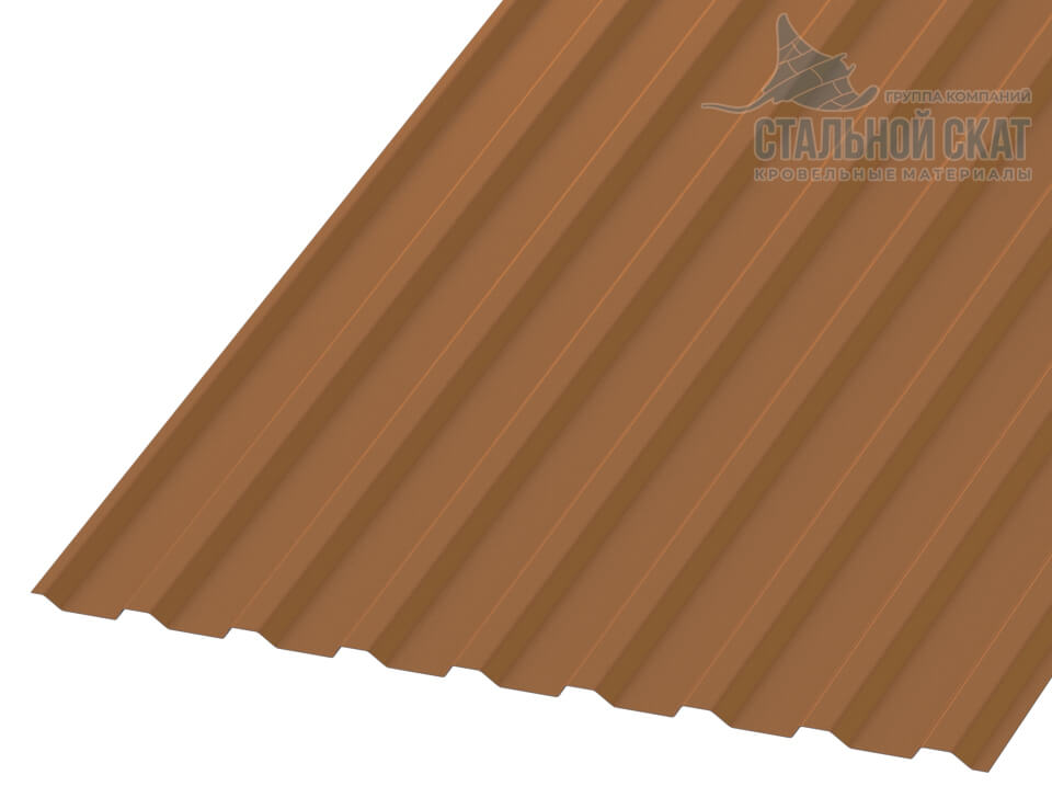 Профнастил МП20 х 1100 - B Двусторонний (AGNETA_Д-20-Copper-0.5)