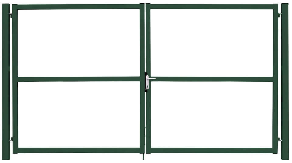 Ворота Colority цинк с замком 2,0х3,5 RAL 6005