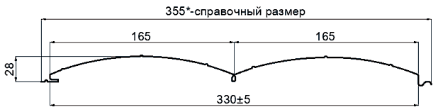 Сайдинг Woodstock-Н-28х330 (ECOSTEEL_T-12-Дуб-0.45)