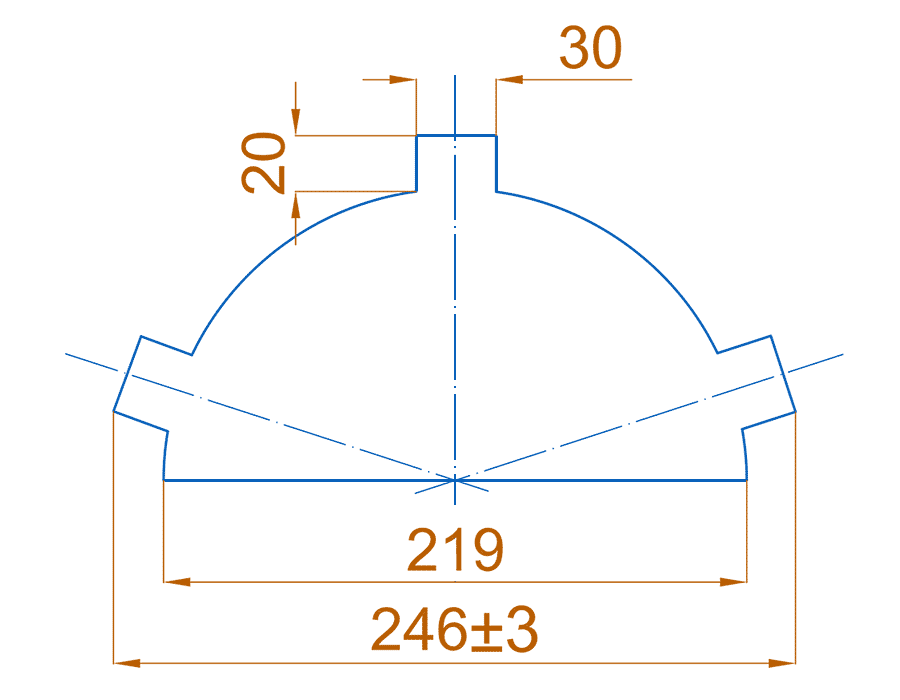 Заглушка конька круглого простая (PureTech_Mat-20-7021-0.5)