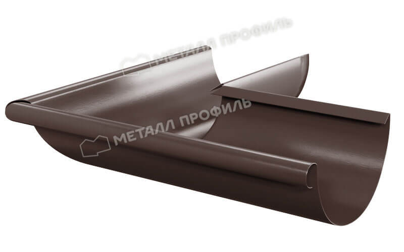 Угол желоба наружный D125х90 градусов GS lite (ПЭД-01-8017\8017-0.6)