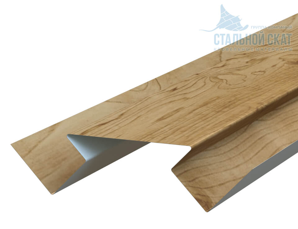 Планка угла внутреннего сложного Woodstock 75х3000 (ECOSTEEL_MA-01-Сосна-0.5)