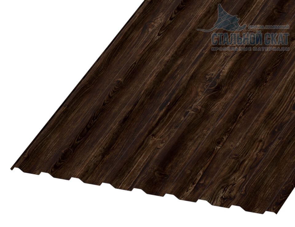 Профнастил МП20 х 1100 - R (ECOSTEEL_MA-12-Античный Дуб-0.45)