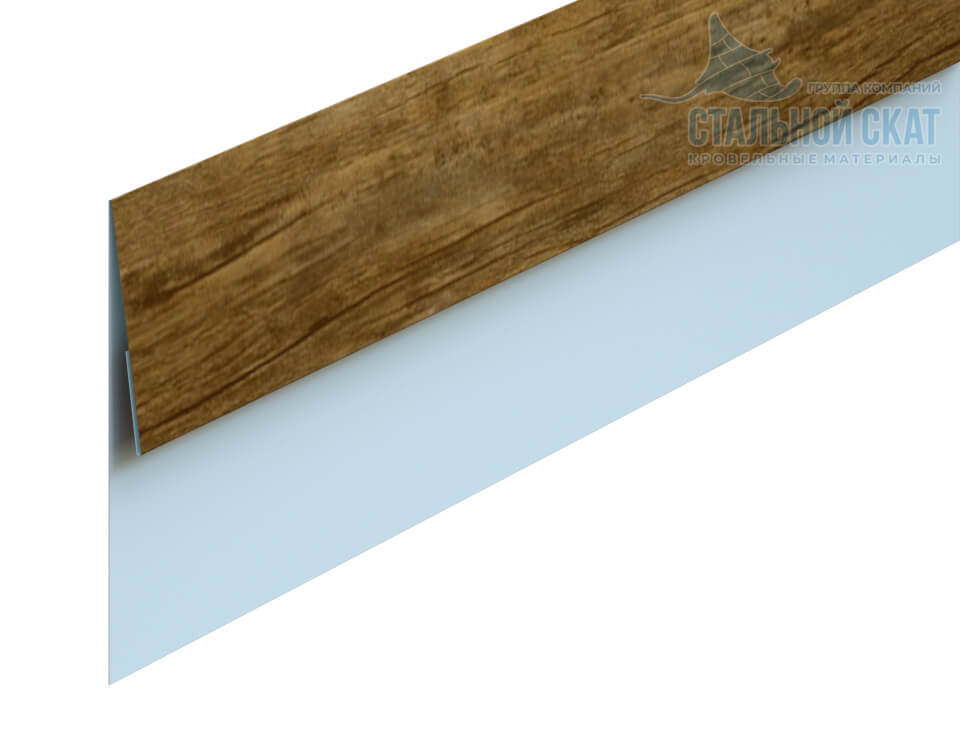 Планка финишная 48х25х3000 (ECOSTEEL_T-01-ЗолотойДуб-0.5)